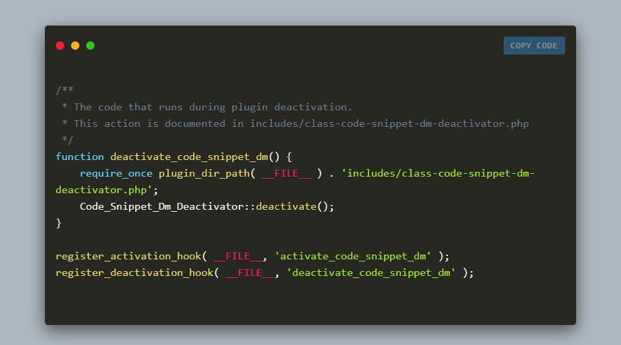 Code Snippet DM